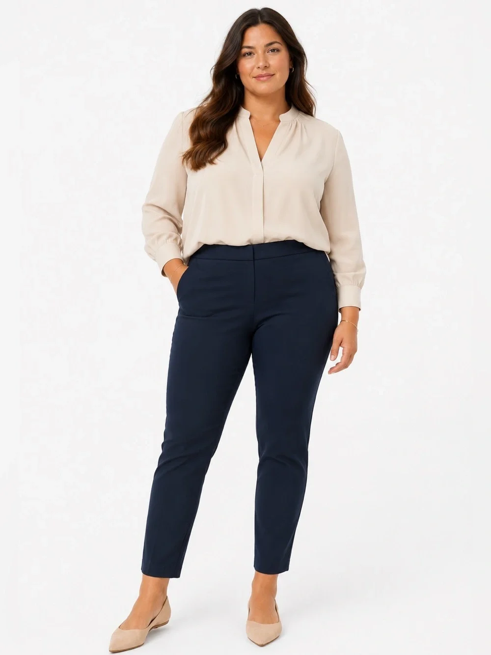 Banana Republic Women’s Skinny Ponte Ankle Pants 16 Navy Blue